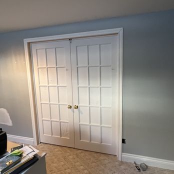 Finished interior French doors